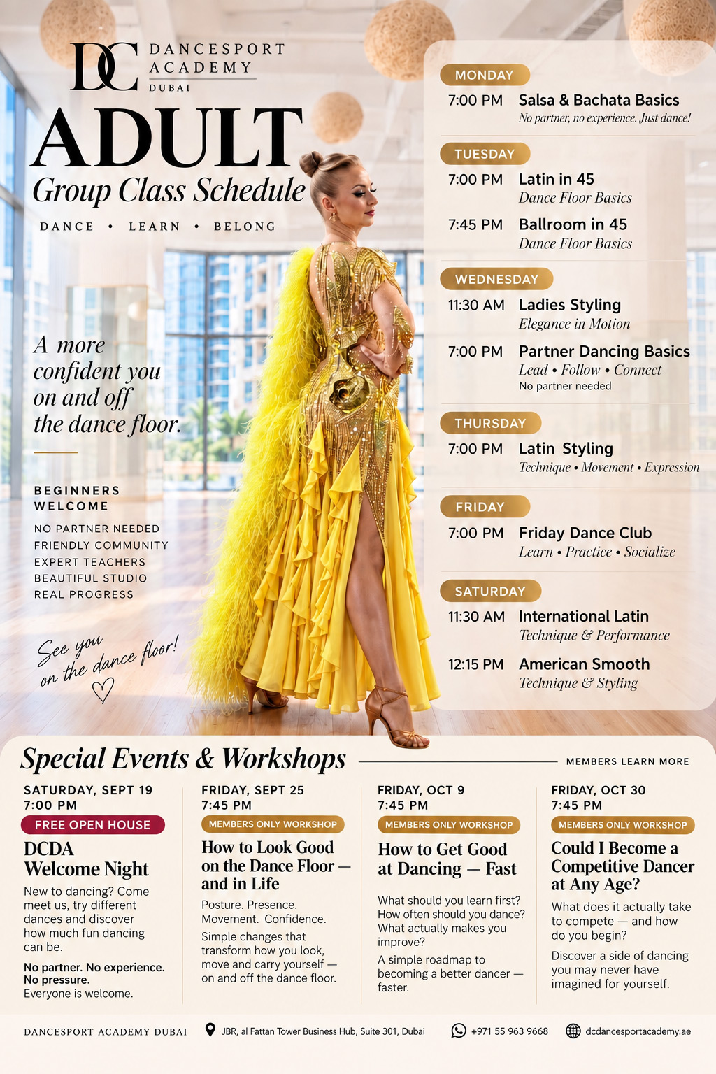 Special Events & Workshops at DC DanceSport Academy Dubai